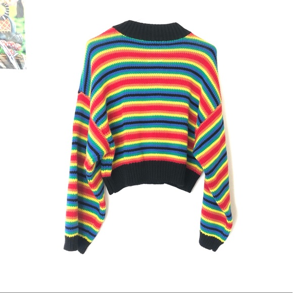 NWOT UNIF Clarissa Stripe Crewneck Sweater Top XS - Picture 7 of 9